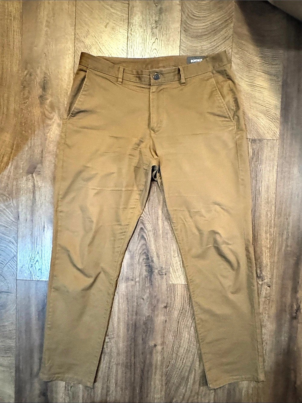Bonobos Stretch Washed Chino Athletic Fit Men's Chinos Brown Waist 33/30
